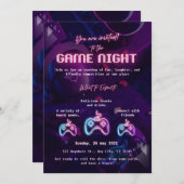 Custom Game Night Invitation Kaart (Voorkant / Achterkant)