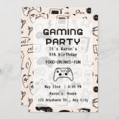 Custom Game Night Invitations (Devant / Derrière)
