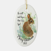 Custom gedateerd kerst zijn nog steeds ik ben God  Keramisch Ornament (Rechts)