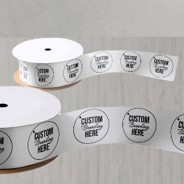 Custom Gedrukt Bedrijf Logo Wit Lint