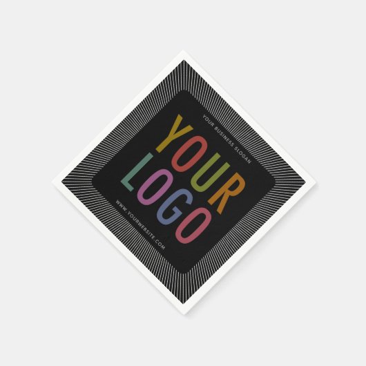 Custom Gedrukte Cocktail Servetten met Bedrijf Log (Hoek)