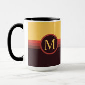 Custom Geel Rood Maroon Zwart Kleurenblok Mok (Links)
