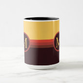 Custom Geel Rood Maroon Zwart Kleurenblok Mok (Midden)