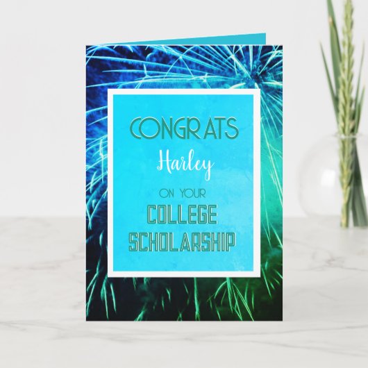 Custom Gefeliciteerd op College Scholarship kaart! Kaart (Voorkant)