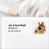 Custom German Shepherd Dog Address Label (Insitu)