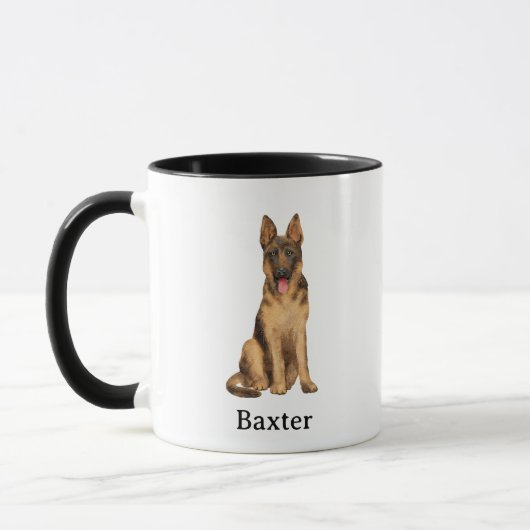 Custom German Shepherd Photo Mok (Links)