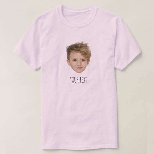 Custom Gezicht Afbeelding doek, Verjaardagscadeau, T-shirt (Design voorkant)