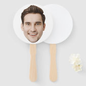 Custom Gezicht Bachelorette Party Verjaardag Cupca Handwaaier (Voorkant en achterkant)