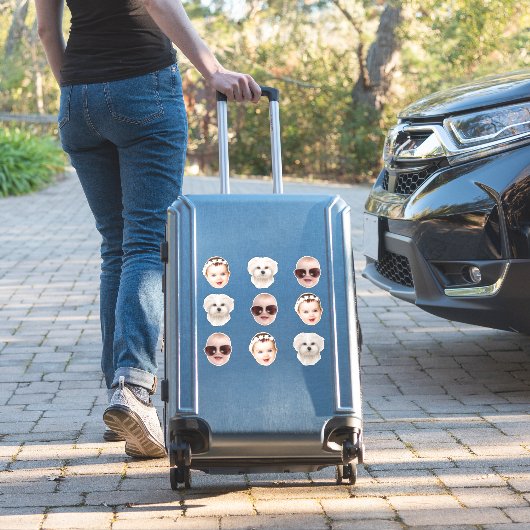 Custom Gezicht bruiloft bachlerotte afstuderen 30e Sticker (Koffer Insitu)