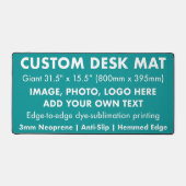Custom Giant Desk Mat Protector Pad 31.5" - Blauwg (Voorkant)