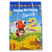 Custom Gift Bag voor de 2e verjaardag van de jonge Medium Cadeauzakje (Voorkant)