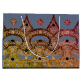 CUSTOM GIFT BAG WITH CHINESE PATTERN BLUE AND GOLD GROOT CADEAUZAKJE (Achterkant)