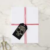 Custom Gift Labels FLOWERS SKULL Cadeaulabel (Met Touw)