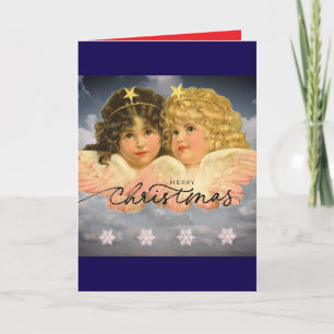 CUSTOM GIFT TAS VOOR KERSTMIS TWIN ANGELS KAART
