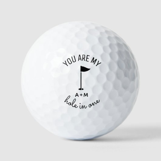 Custom Gift voor man vriendje hem gepersonaliseerd Golfballen (Voorkant)