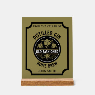 Custom Gin Bottle Acryl Bord