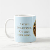 Custom Ginger Cat Photo and Name Coffee Mug (Gauche)