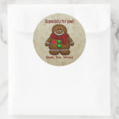 Custom Gingerbread Gift Label Stickers (Tas)