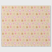 Custom Gingerbread Holiday Gift Cadeaupapier (Vlak)