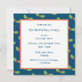 Custom Gingerbread Man Christmas Party Invitation (Dos)