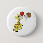 CUSTOM GIRAFFE BASKETBALL Button (Voorkant)