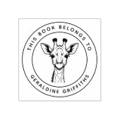 Custom Giraffe Dit boek behoort tot de naam van Ki Rubberstempel (Afrduk)