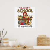 Custom Giraffe School Welcome Poster (Keuken)