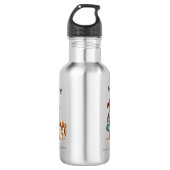 Custom Girl & Dog School Bottle Waterfles (Voorkant)