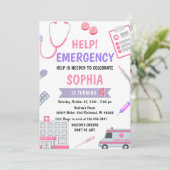 Custom Girl Nurse Doctor Pretend Verjaardag Kaart (Staand voorkant)