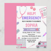 Custom Girl Nurse Doctor Pretend Verjaardag Kaart (Voorkant / Achterkant)