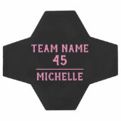 Custom Girl Soccer Ball Rose Black Nom Numéro (Plat)