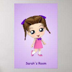 Custom Girls Room Chibi Poster