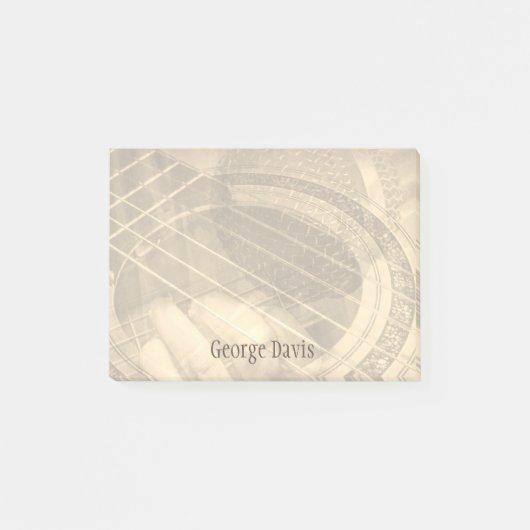 Custom gitarist performer zanger muzikant post-it® notes (Voorkant)