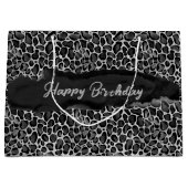 Custom Glam Leopard Print Verjaardag Groot Cadeauzakje (Voorkant)