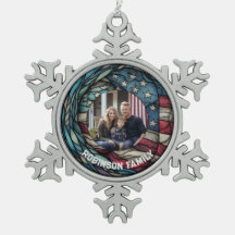 Custom Glas in lood Design USA Flag Patriottisch