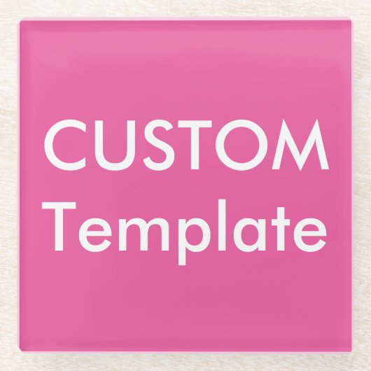 Custom Glass Onderzetter 4.2" Vierkant met rubbere Glazen Onderzetter (Voorkant)