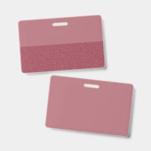 Custom Glitter Badge – Rose Gold Bottom (Avant & arrière)