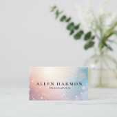 Custom Glitter Blue Opal Stone Background Visitekaartje (Staand voorkant)