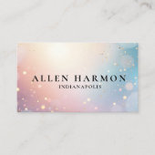 Custom Glitter Blue Opal Stone Background Visitekaartje (Voorkant)