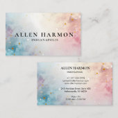 Custom Glitter Blue Opal Stone Background Visitekaartje (Voorkant / Achterkant)