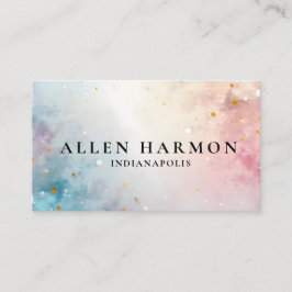 Custom Glitter Blue Opal Stone Background Visitekaartje