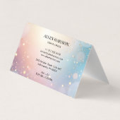 Custom Glitter Blue Opal Stone Background Visitekaartjes (Achterkant)