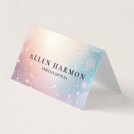 Custom Glitter Blue Opal Stone Background Visitekaartjes