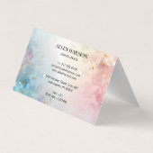 Custom Glitter Blue Opal Stone Background Visitekaartjes (Achterkant)