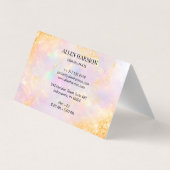 Custom Glitter Blue Opal Stone Background Visitekaartjes (Achterkant)