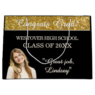 Custom Glitz! Personalized Graduation Groot Cadeauzakje
