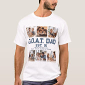 Custom GOAT DAD Vaderdag Fotocollage T-shirt (Voorkant)