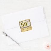 Custom Gold 50th Anniversary Or Birthday Stickers (Envelop)