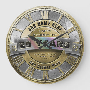 Custom Gold and Silver Retirement Award Grote Klok