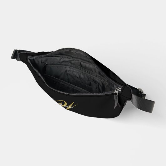 Custom Gold Black Monogram l Stylish Minimalist Fa (Ouvrir)